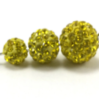 6mm Yellow Shamballa Bead | Bellaire Wholesale