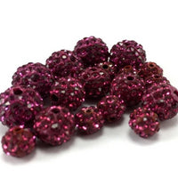 6mm Fuchsia Pink Shamballa Bead | Bellaire Wholesale