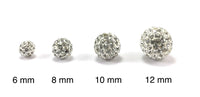6mm Crystal Clear Shamballa Bead | Bellaire Wholesale