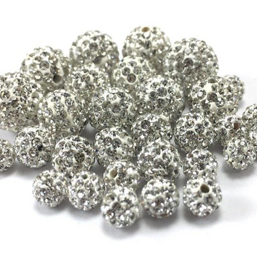 6mm Crystal Clear Shamballa Bead | Bellaire Wholesale