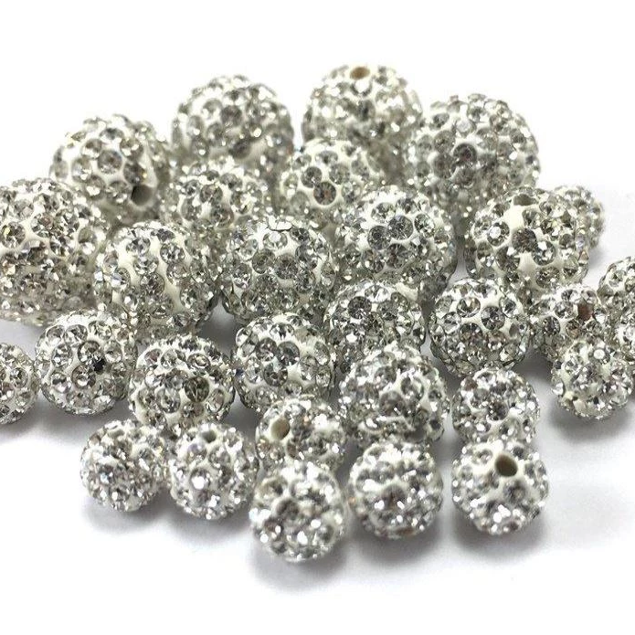 6mm Crystal Clear Shamballa Bead | Bellaire Wholesale