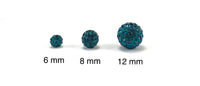 12mm Teal Blue Shamballa Bead | Bellaire Wholesale