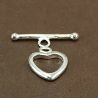 5 Sets of Silver Plated Heart Toggle | Bellaire Wholesale