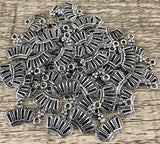 Alloy Silver Charm, 12mm Crown Charm | Bellaire Wholesale