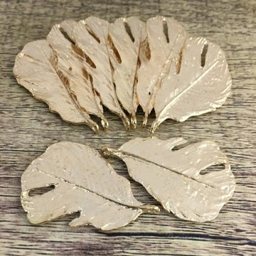 Alloy Charm, 45mm Gold Feather Charm | Bellaire Wholesale