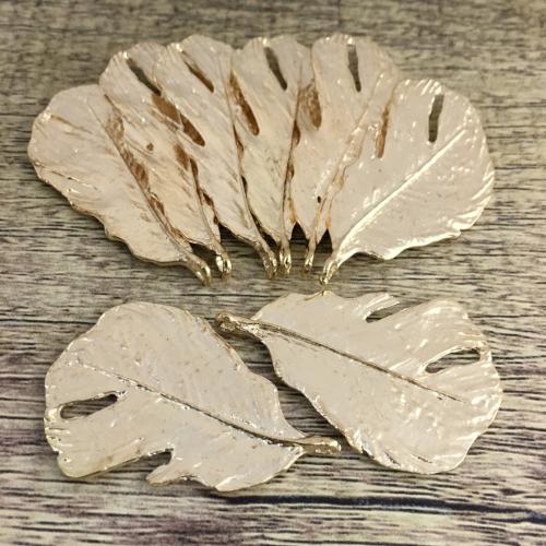 Alloy Charm, 45mm Gold Feather Charm | Bellaire Wholesale