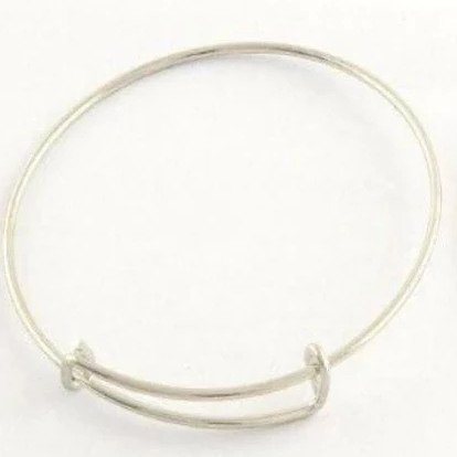 Adjustable Iron Bangle Platinum Color | Bellaire Wholesale