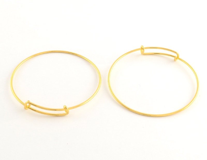 Adjustable Iron Bangle Platinum Color | Bellaire Wholesale