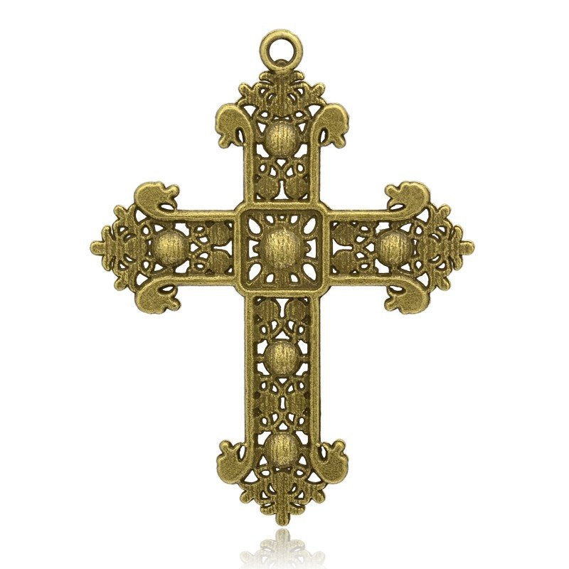 Alloy Antique Bronze Pearl Cross | Bellaire Wholesale