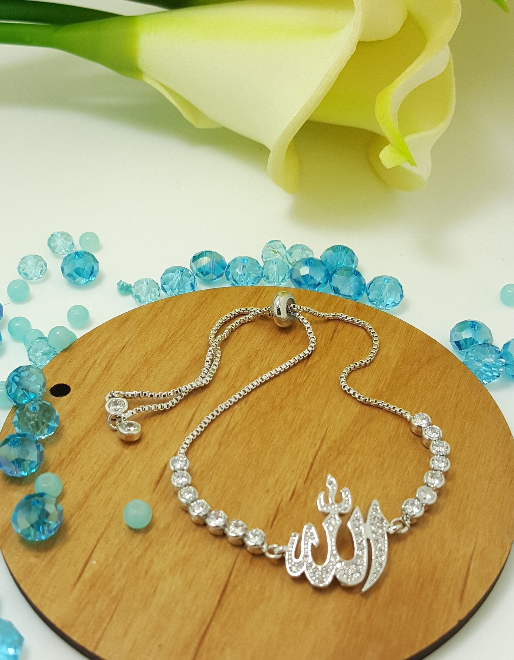 Allah Bracelet with Adjustable CZ Connector Chain | Bellaire Wholesale