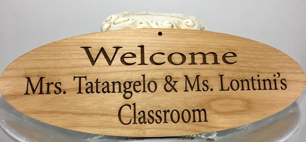 Welcome Door Plate Wood Charm