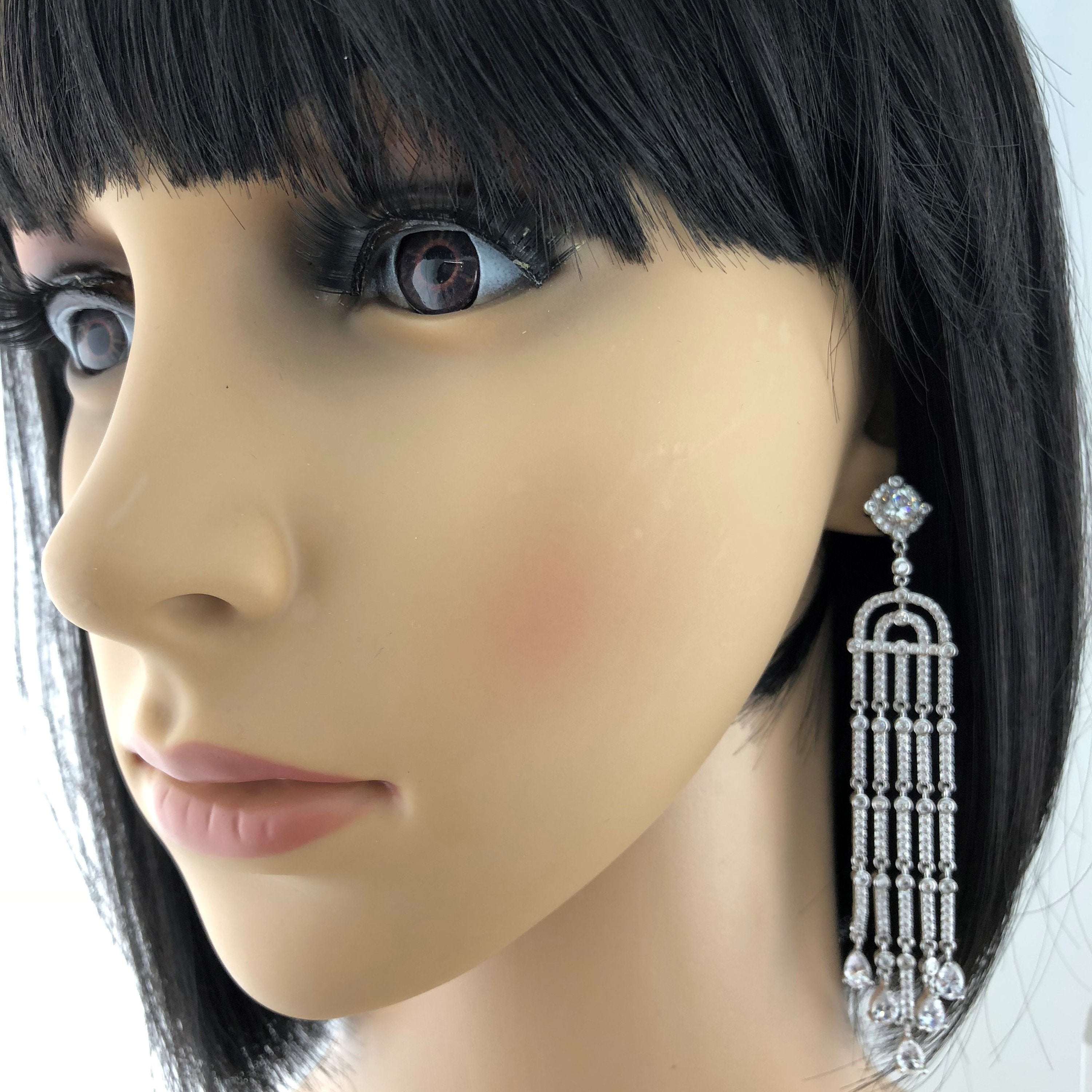 Bridal Cubic Zirconia Earrings, 18K Plated | Bellaire Wholesale