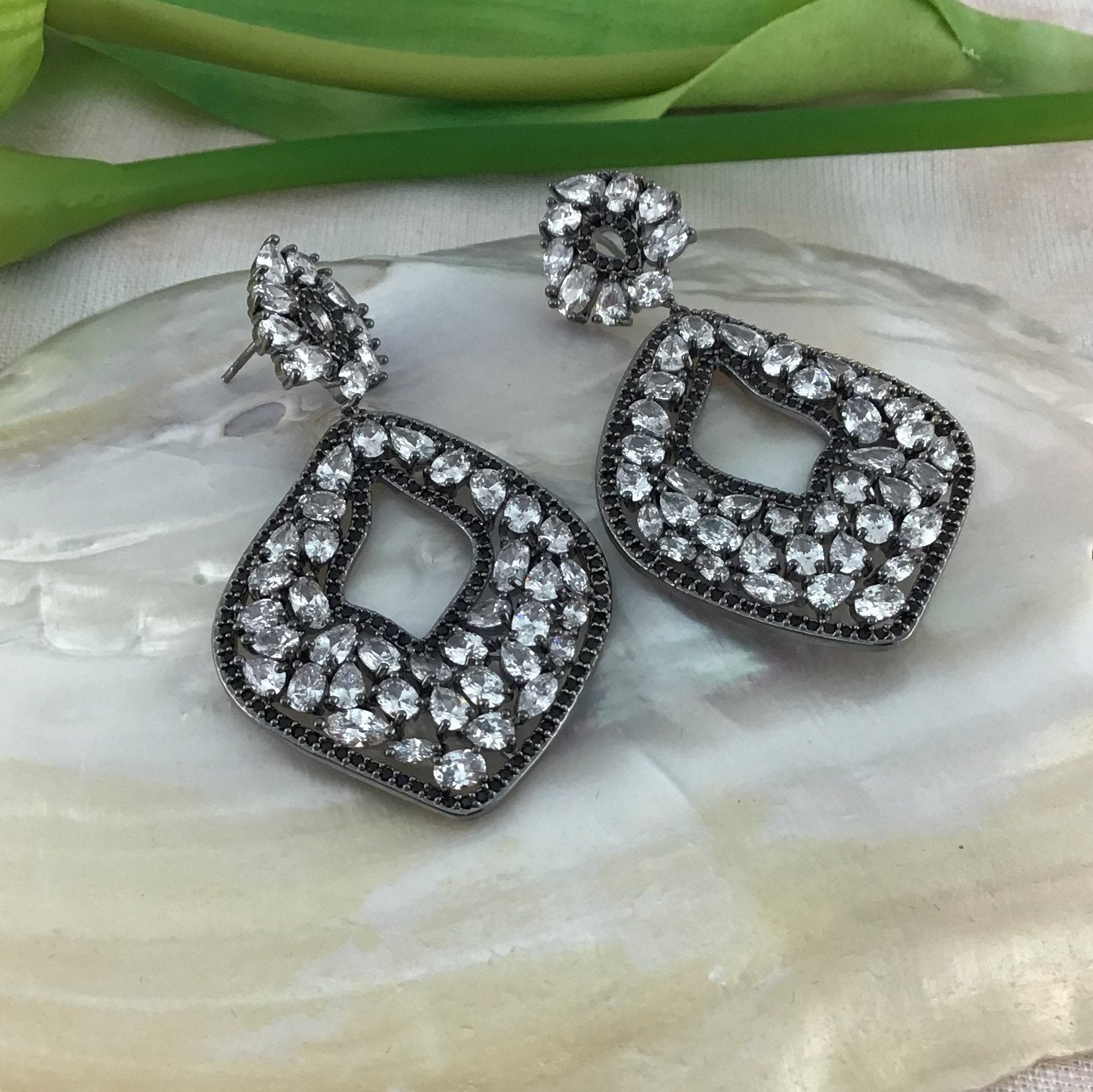 Bridal Cubic Zirconia Earrings, 18K Plated | Bellaire Wholesale