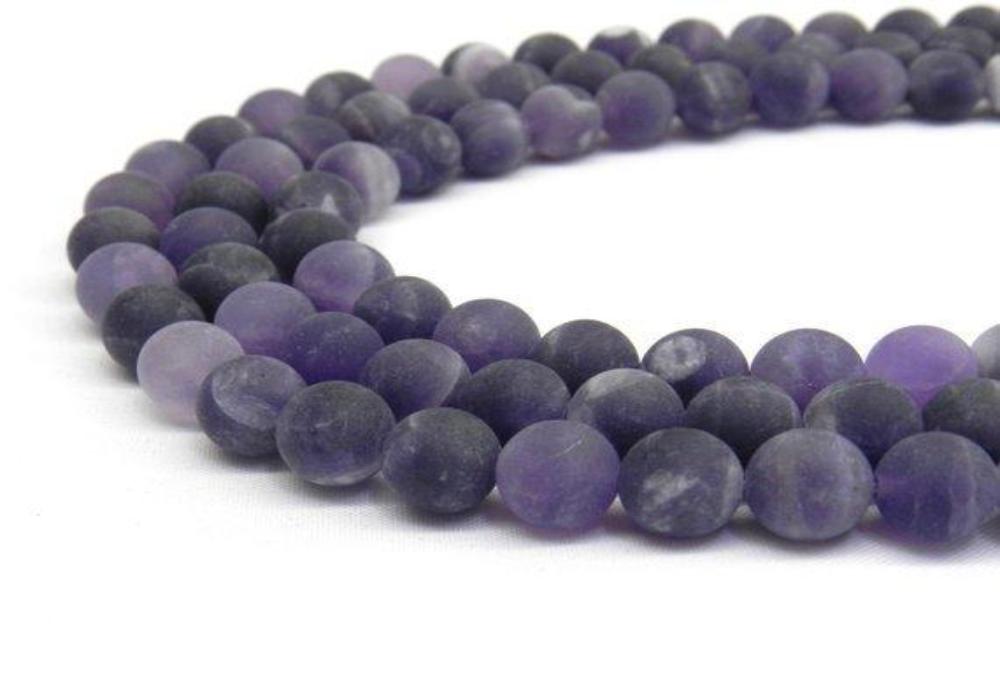 12mm Frosted Amethyst Bead | Bellaire Wholesale