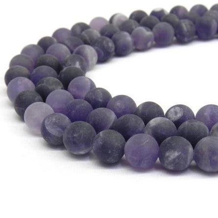 12mm Frosted Amethyst Bead | Bellaire Wholesale
