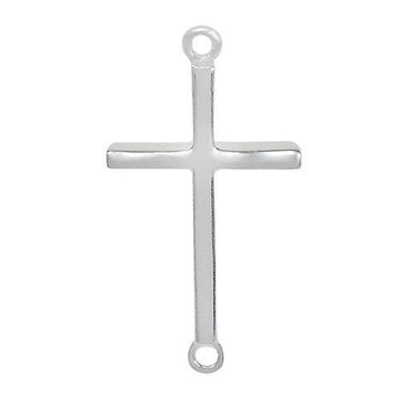 Sterling Silver Cross connector | Bellaire Wholesale