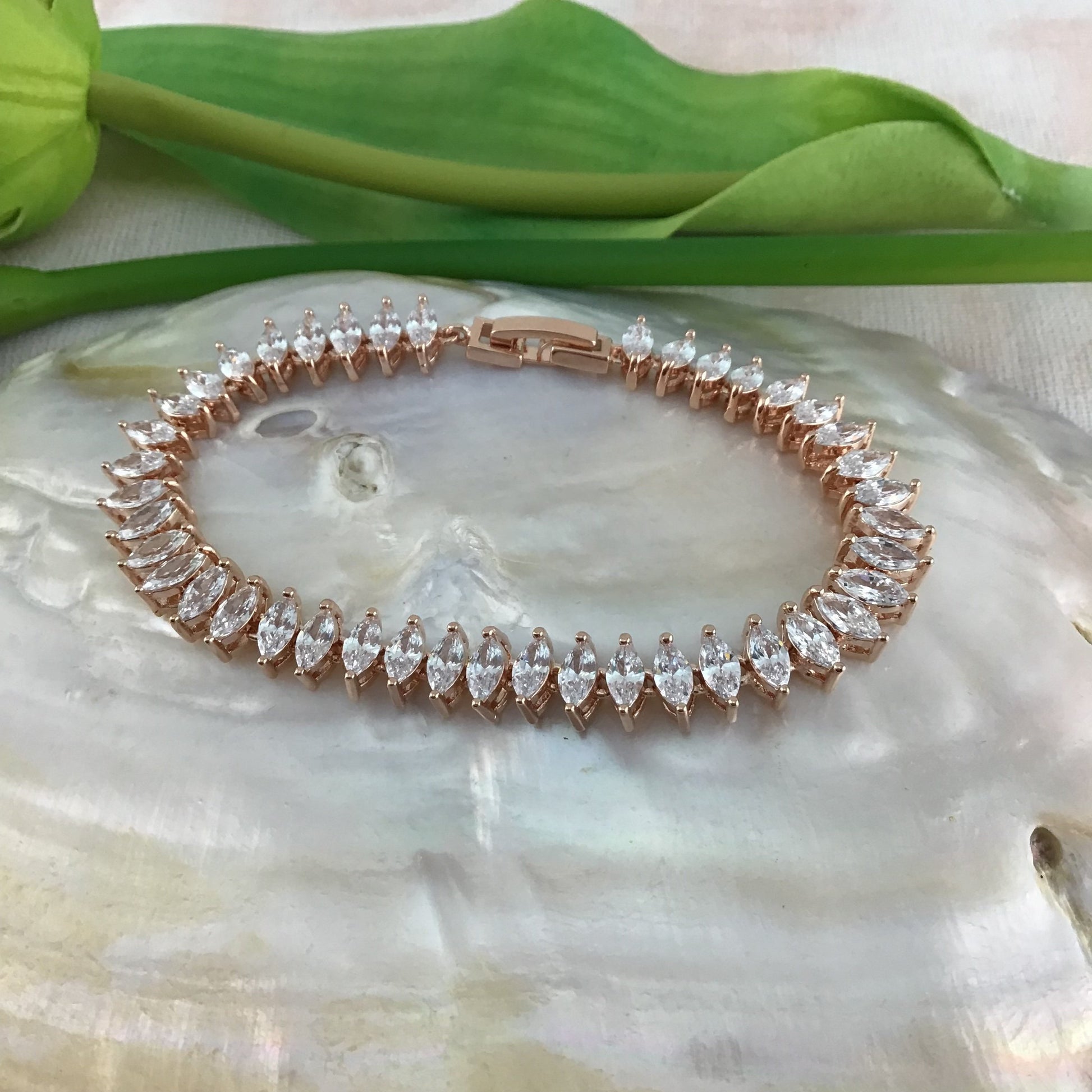 Cubic Zirconia Bracelet Marquise Shape | Bellaire Wholesale