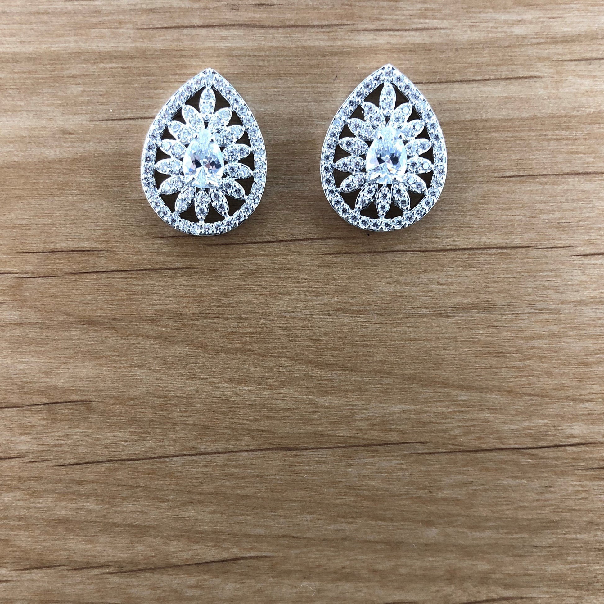 Bridal Cubic Zirconia Earrings, 18K Plated | Bellaire Wholesale