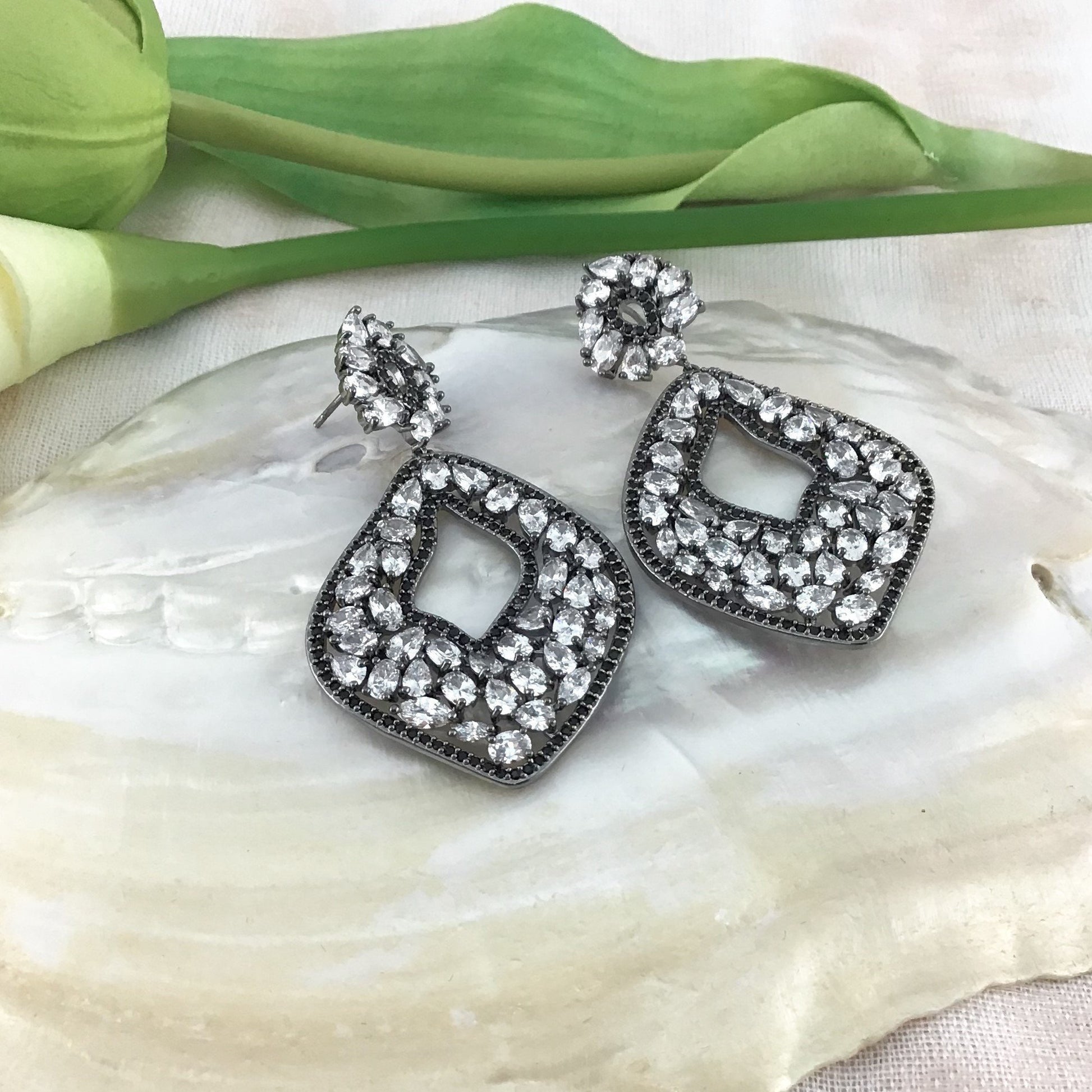 Bridal Cubic Zirconia Earrings, 18K Plated | Bellaire Wholesale