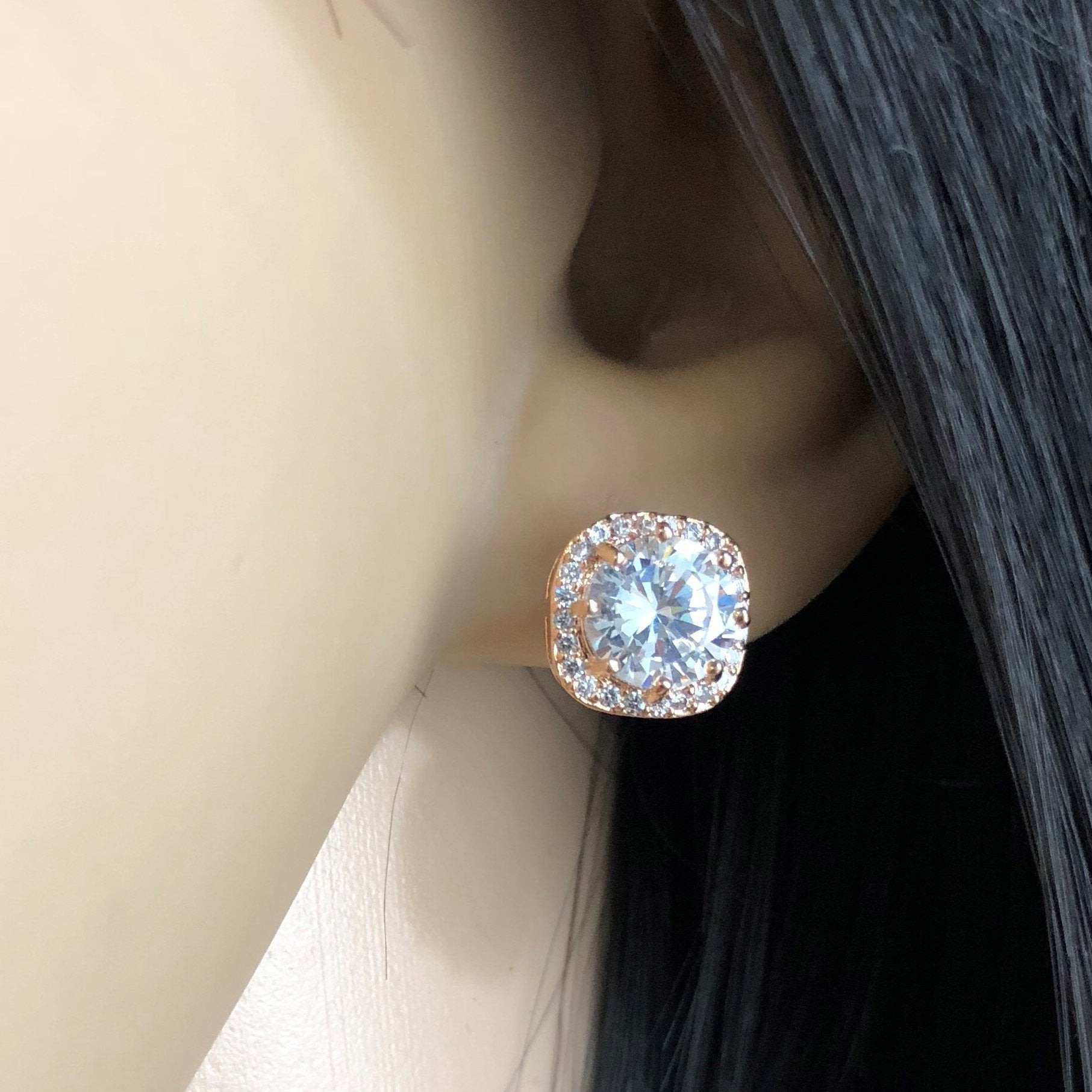 Bridal Cubic Zirconia Earrings, 18K Plated | Bellaire Wholesale