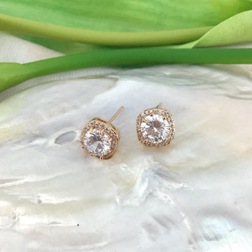 Bridal Cubic Zirconia Earrings, 18K Plated | Bellaire Wholesale