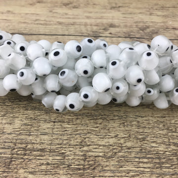 Evil Eye White Bead Strand | Bellaire Wholesale