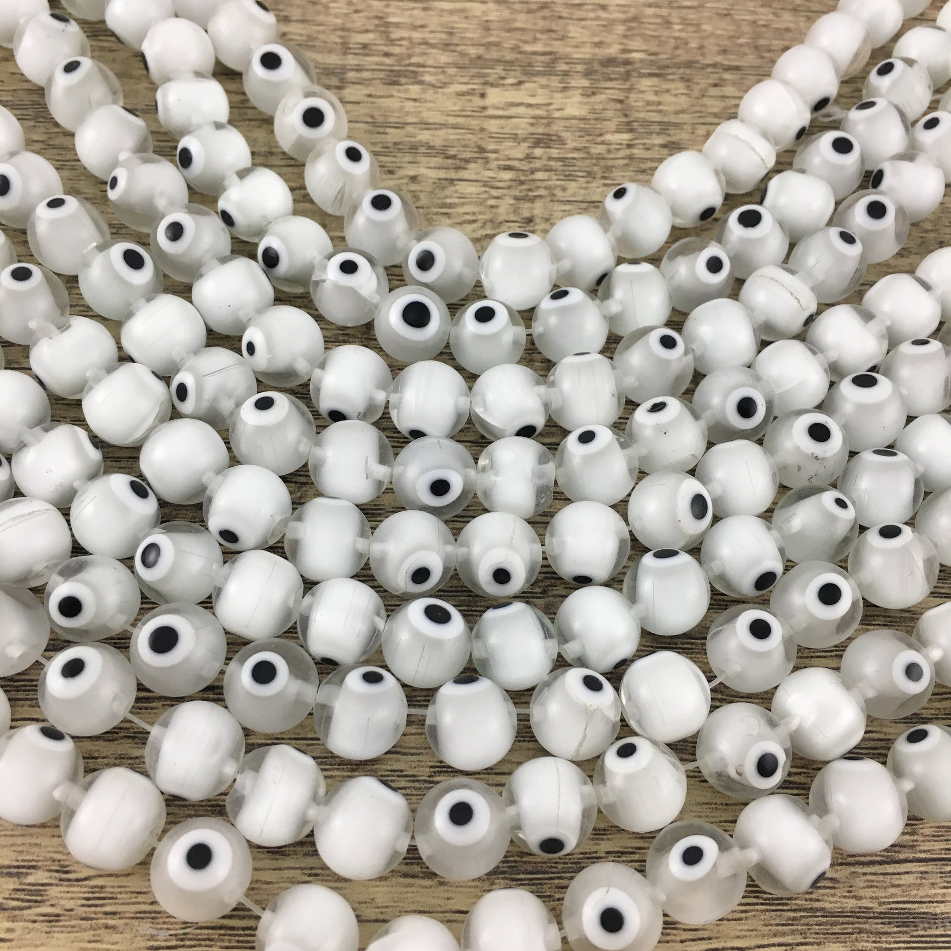 Evil Eye White Bead Strand | Bellaire Wholesale