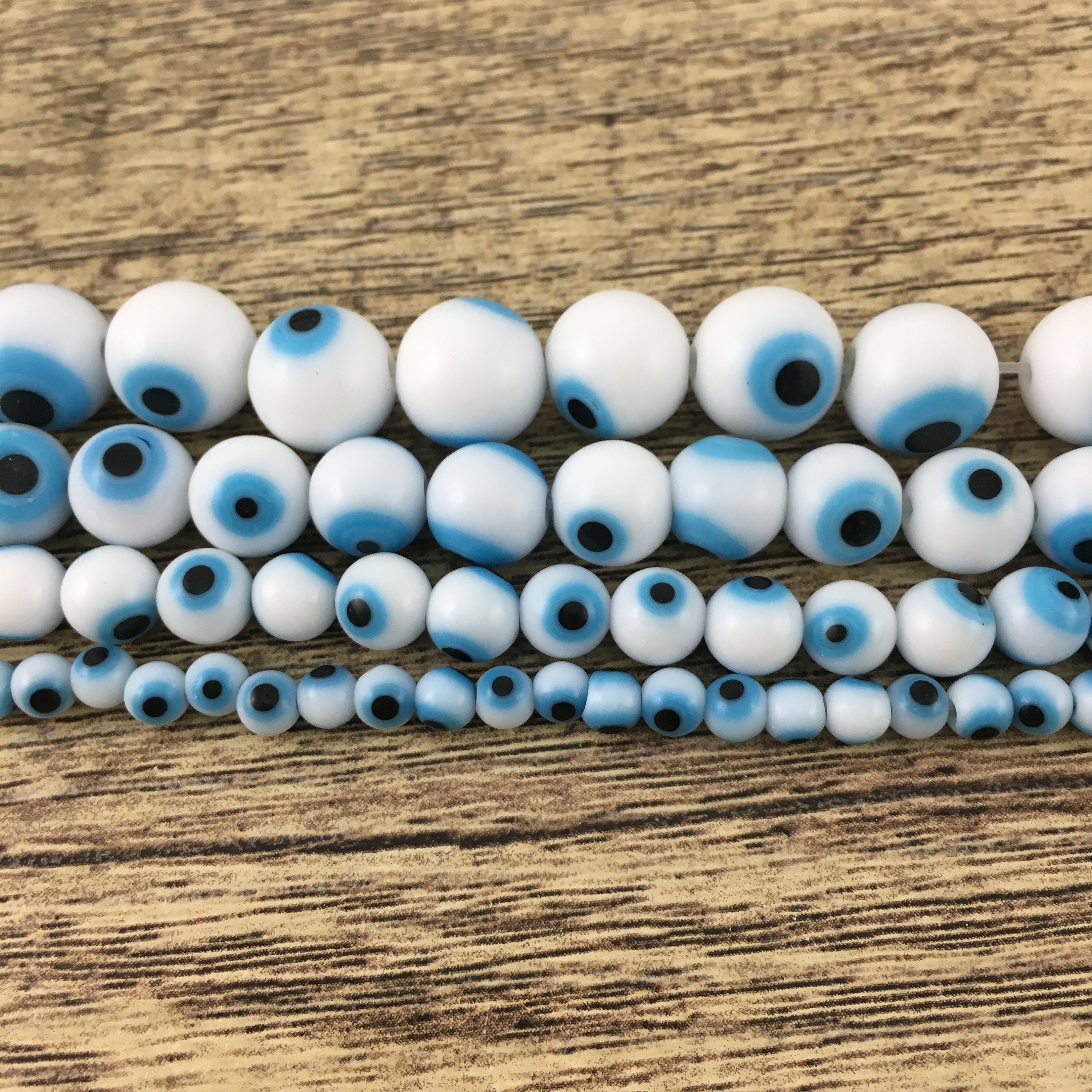 Evil Eye White and Blue Eye Bead  | Bellaire Wholesale