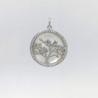 Small Tree of Life Charms, Gold and Rhodium Tree Charm, Mother of Pearl