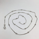 18 inch Finished Rhodium Ball Chain | Bellaire Wholesale