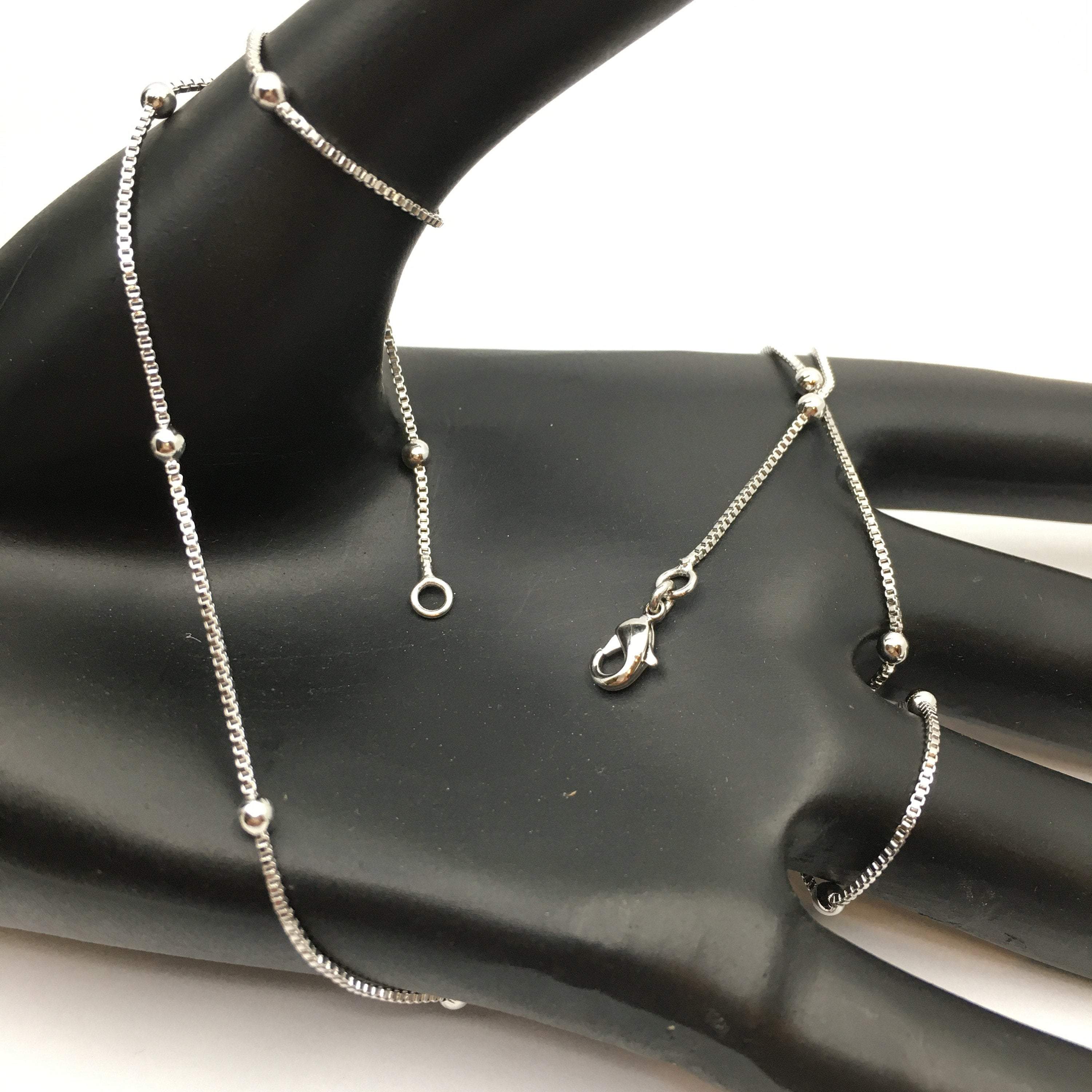18 inch Finished Rhodium Ball Chain | Bellaire Wholesale