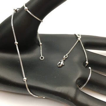 18 inch Finished Rhodium Ball Chain | Bellaire Wholesale