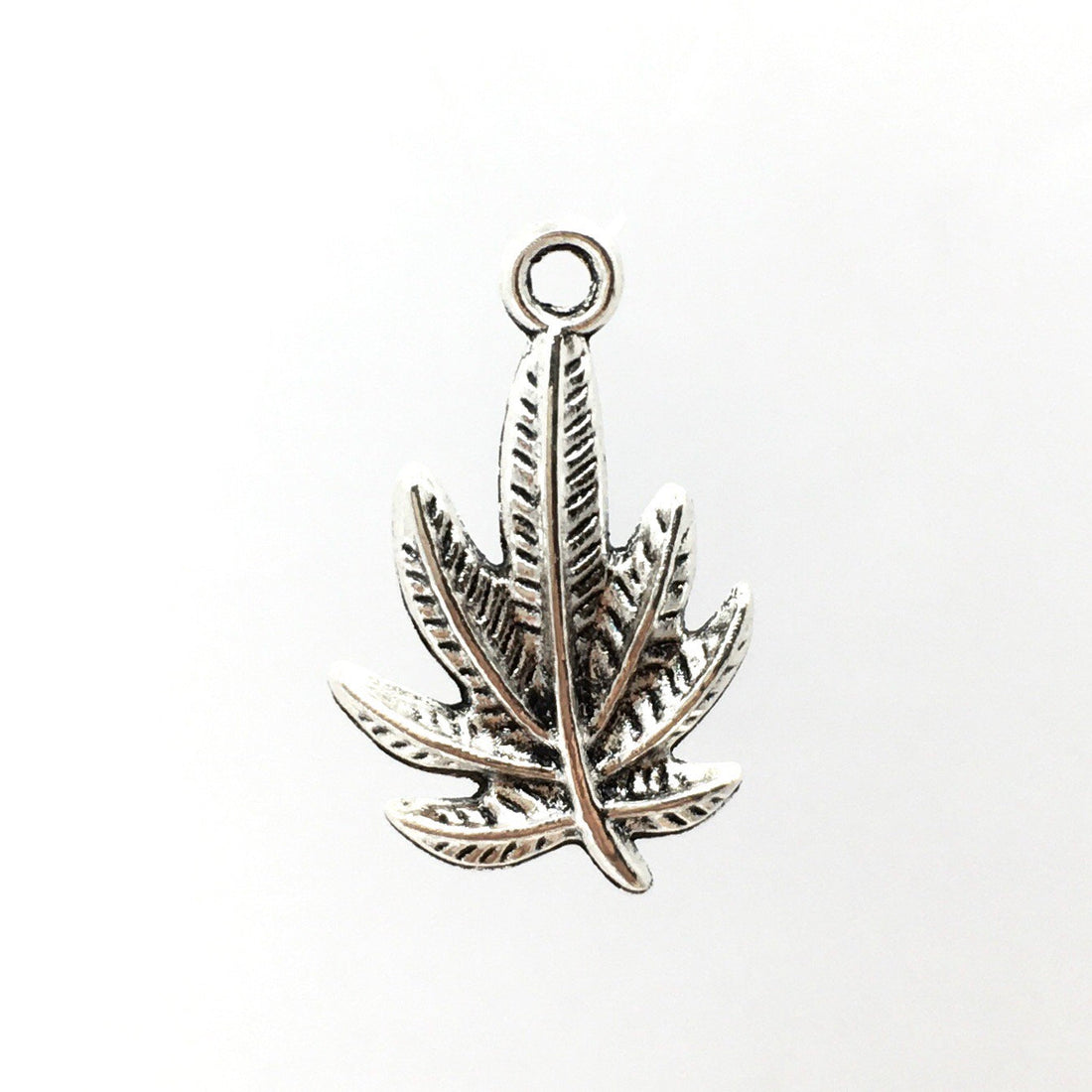 Rhodium Weed Charm | Bellaire Wholesale Etsy