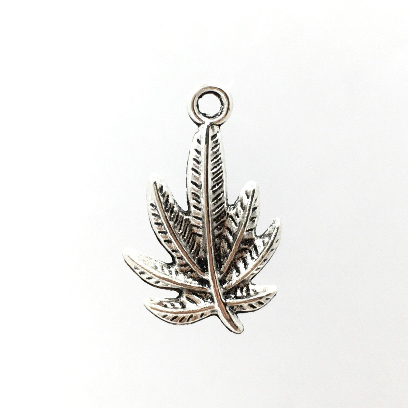 Rhodium Weed Charm | Bellaire Wholesale Etsy
