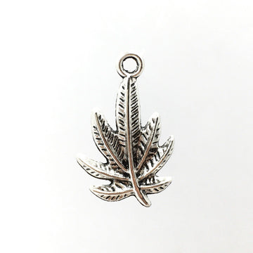 Rhodium Weed Charm | Bellaire Wholesale Etsy