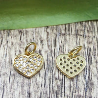 18K Gold Plated Heart Charm | Bellaire Wholesale
