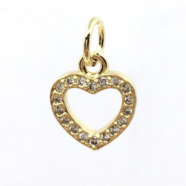 18K Gold Plated Carved Heart Charm | Bellaire Wholesale