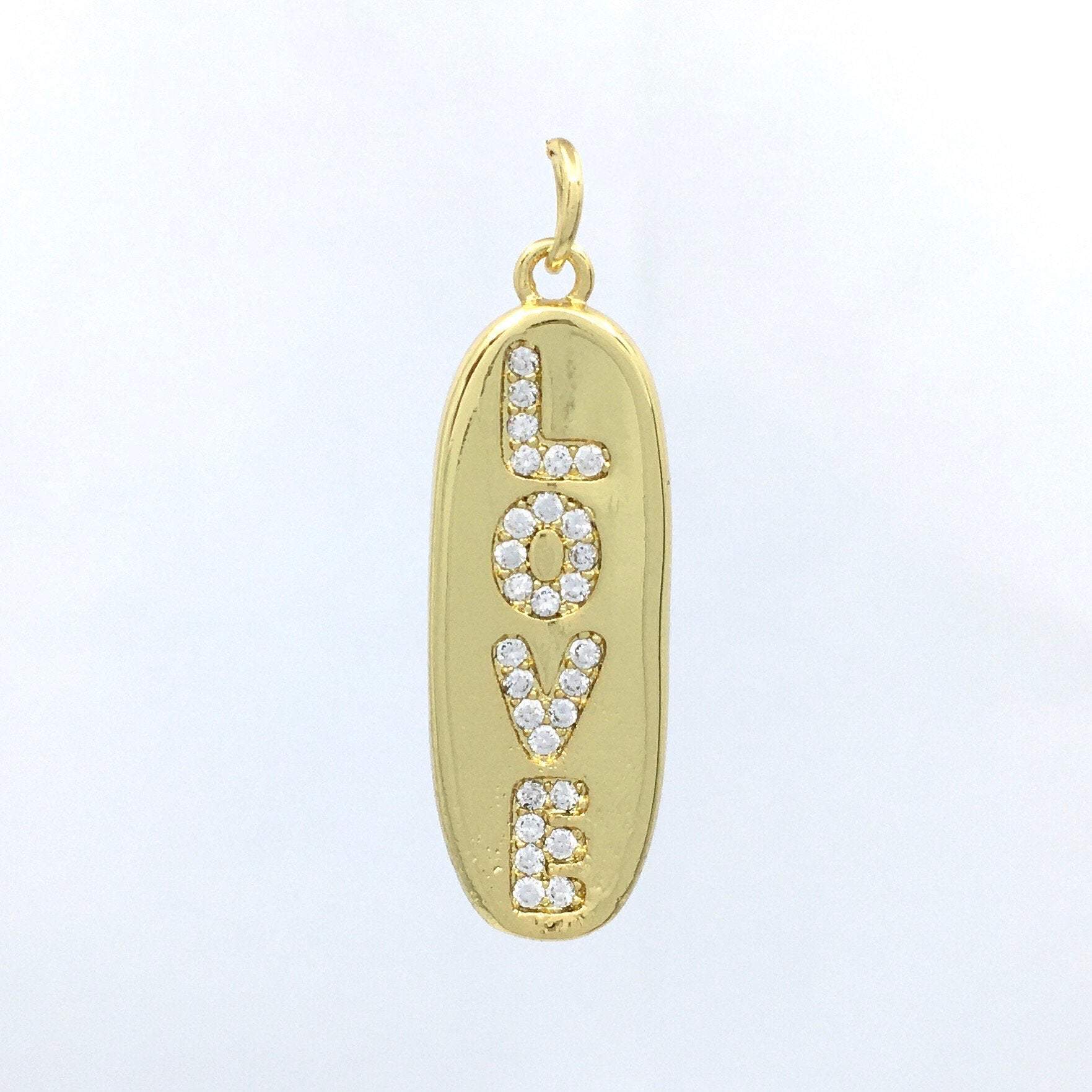 Love Gold Oval Pendant | Bellaire Wholesale