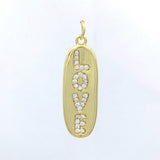 Love Gold Oval Pendant | Bellaire Wholesale