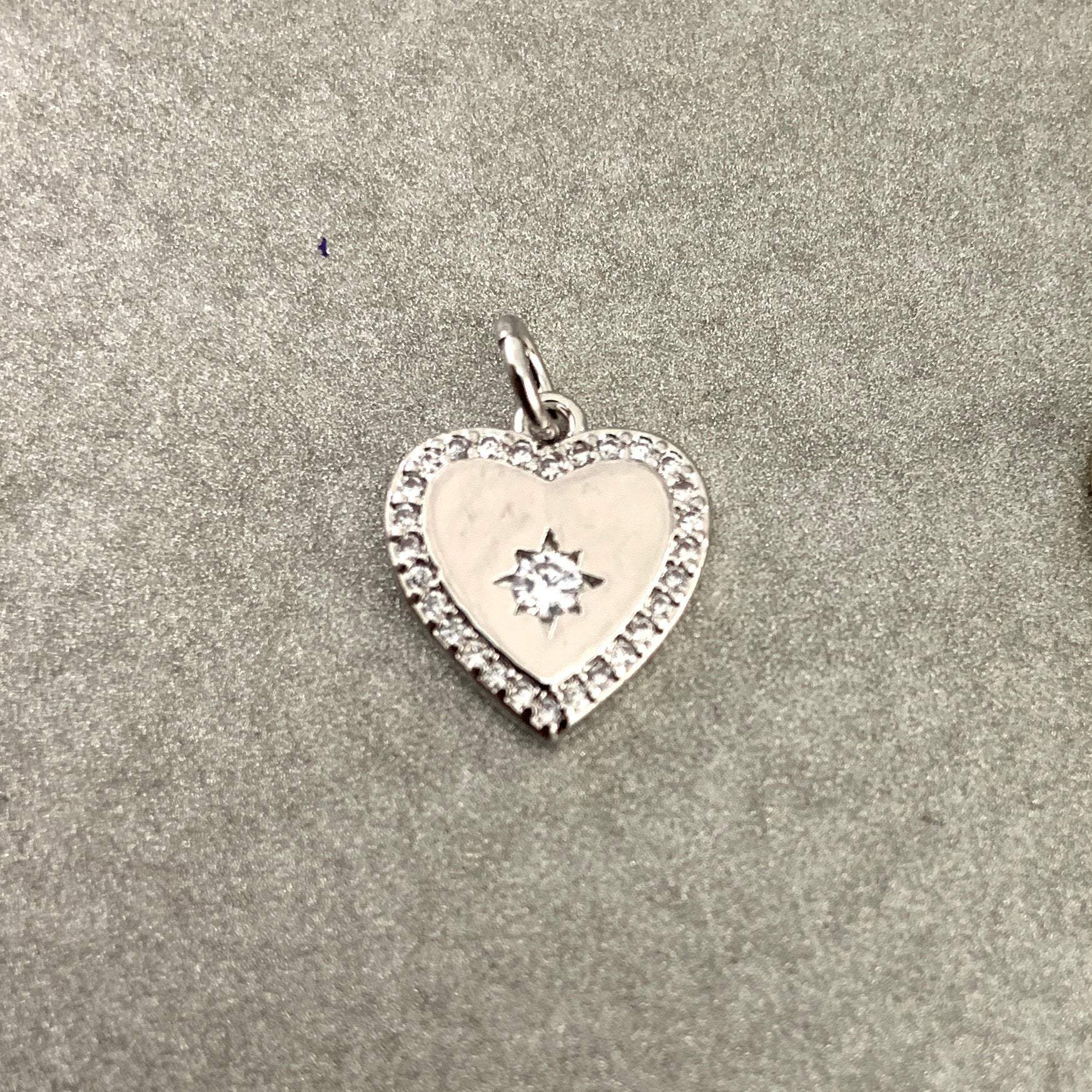 18K Gold Plated Heart CZ Star Charm | Bellaire Wholesale