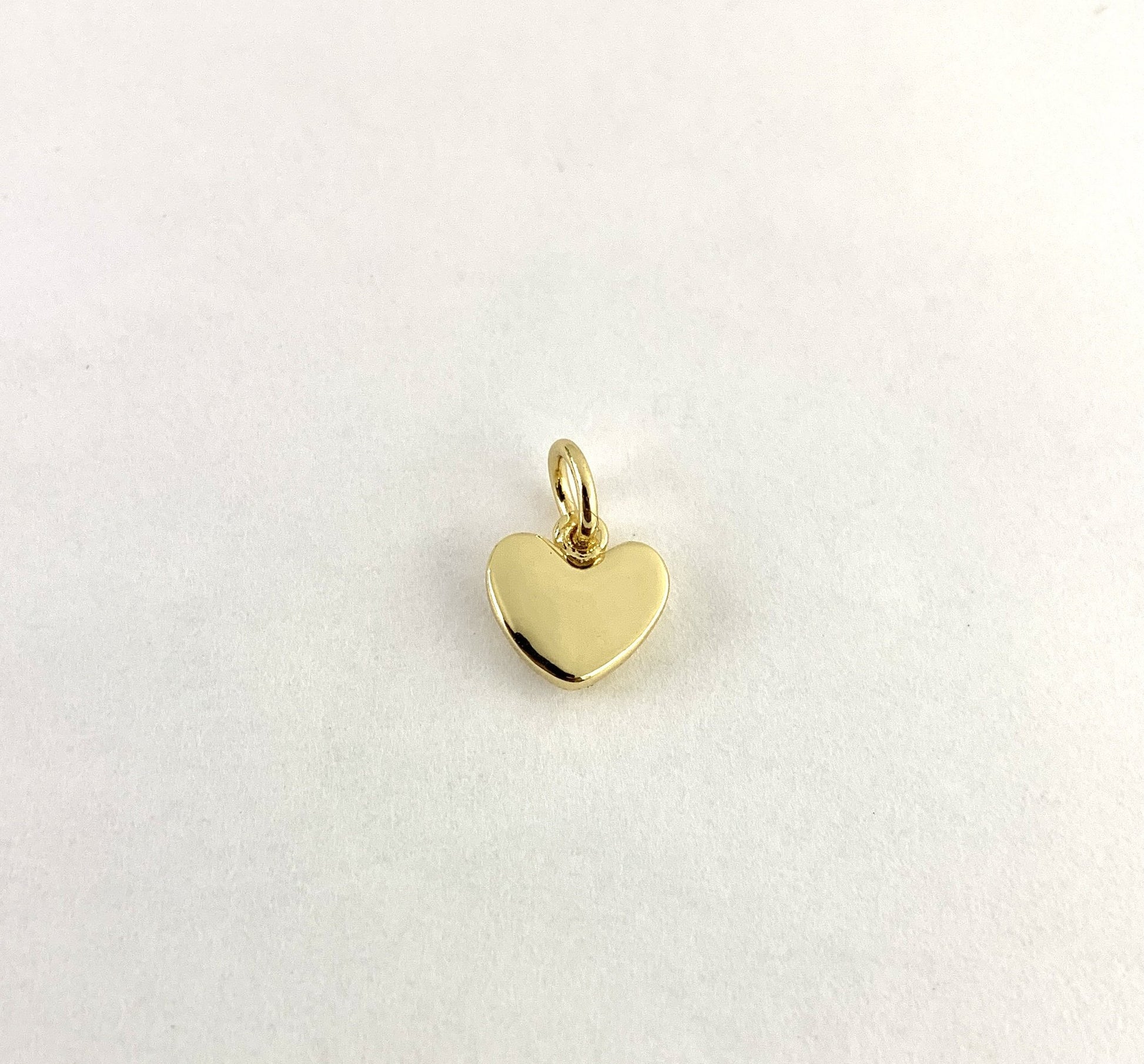 Gold and Rhodium Plated Puffed Heart Charm | Bellaire Wholesale