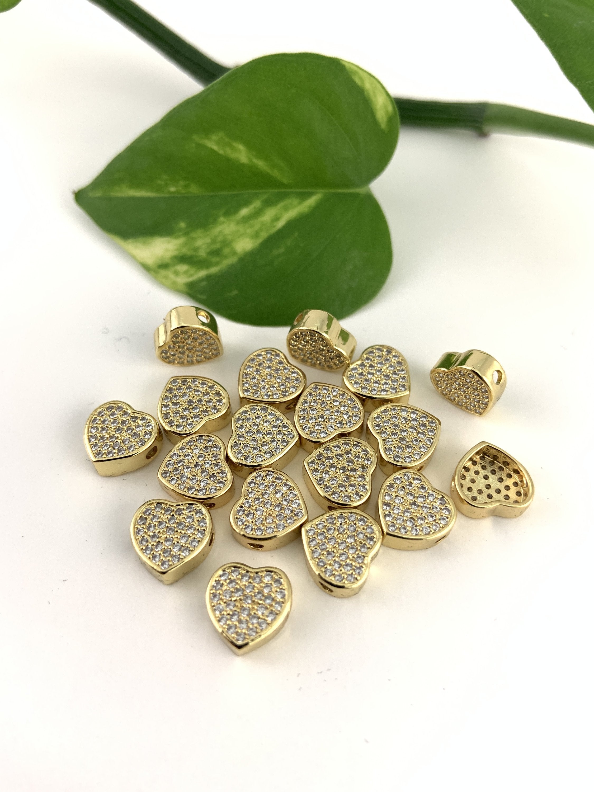Gold, Rose Gold and Rhodium Heart Bead | Bellaire Wholesale
