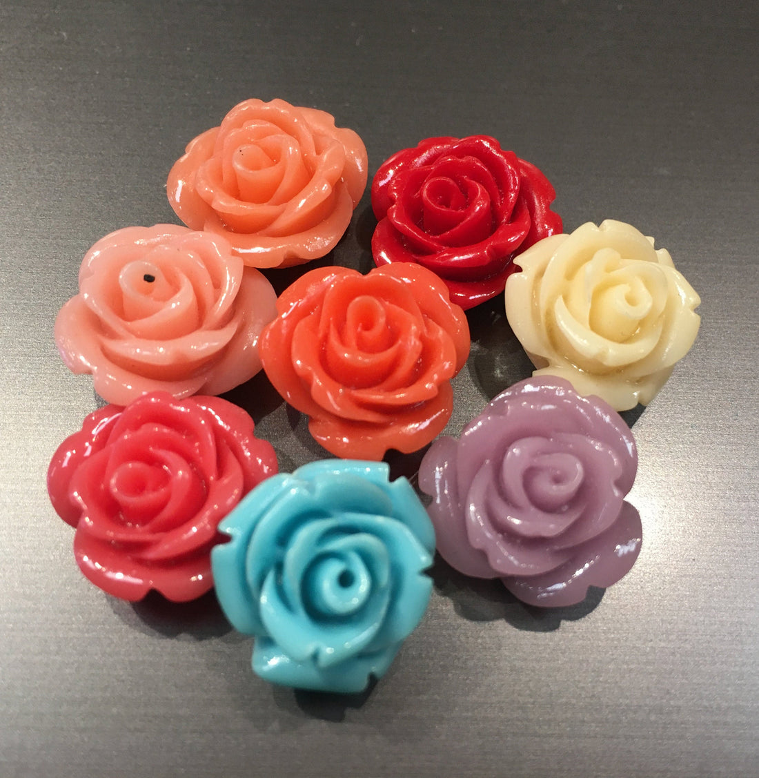 Rose Flower Resin Bead, Pack of 10 | Bellaire Wholesale
