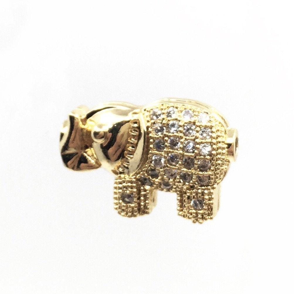Elephant Bead with Cubic Zirconia | Bellaire Wholesale