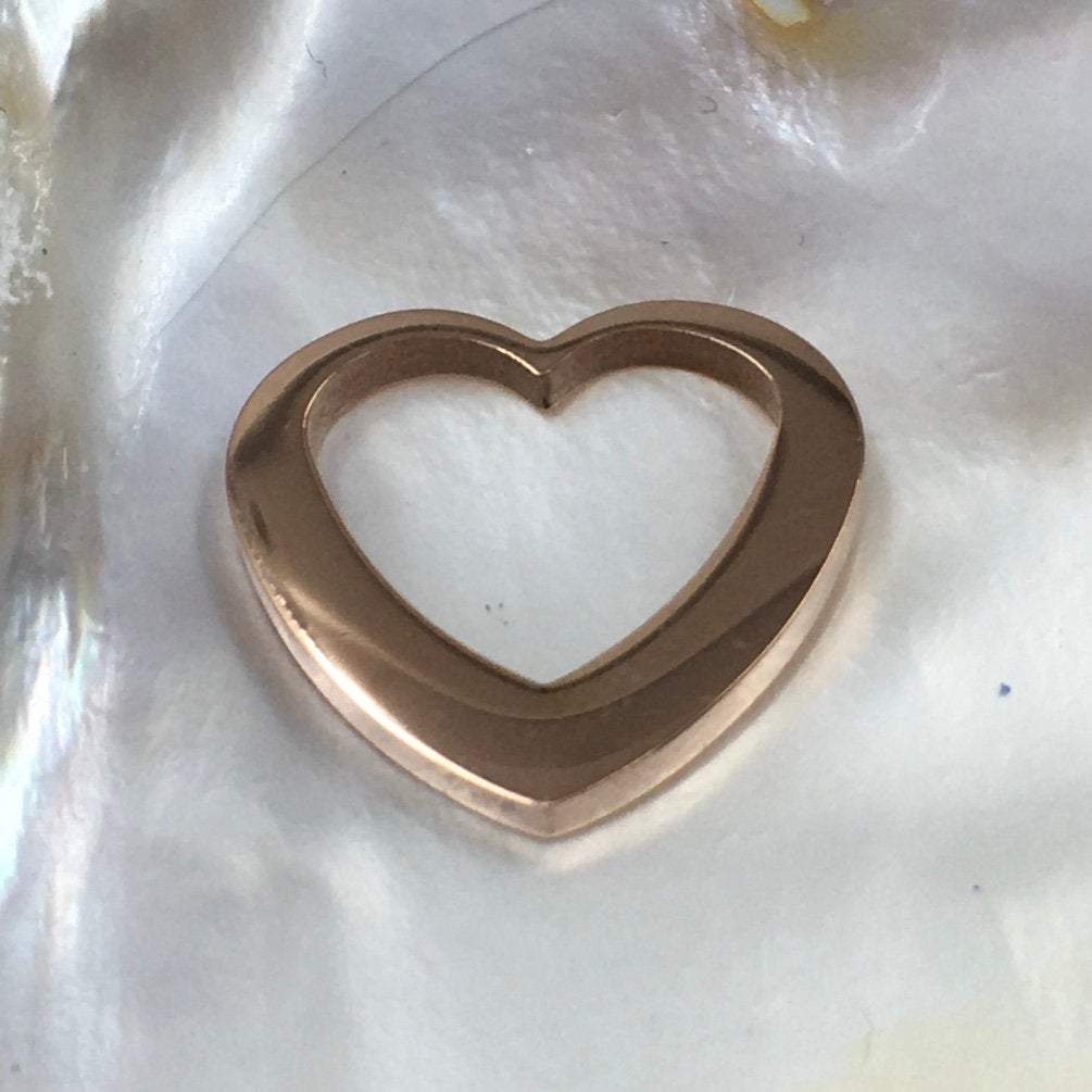 18K Gold Plated Free Flow Heart Bead | Bellaire Wholesale