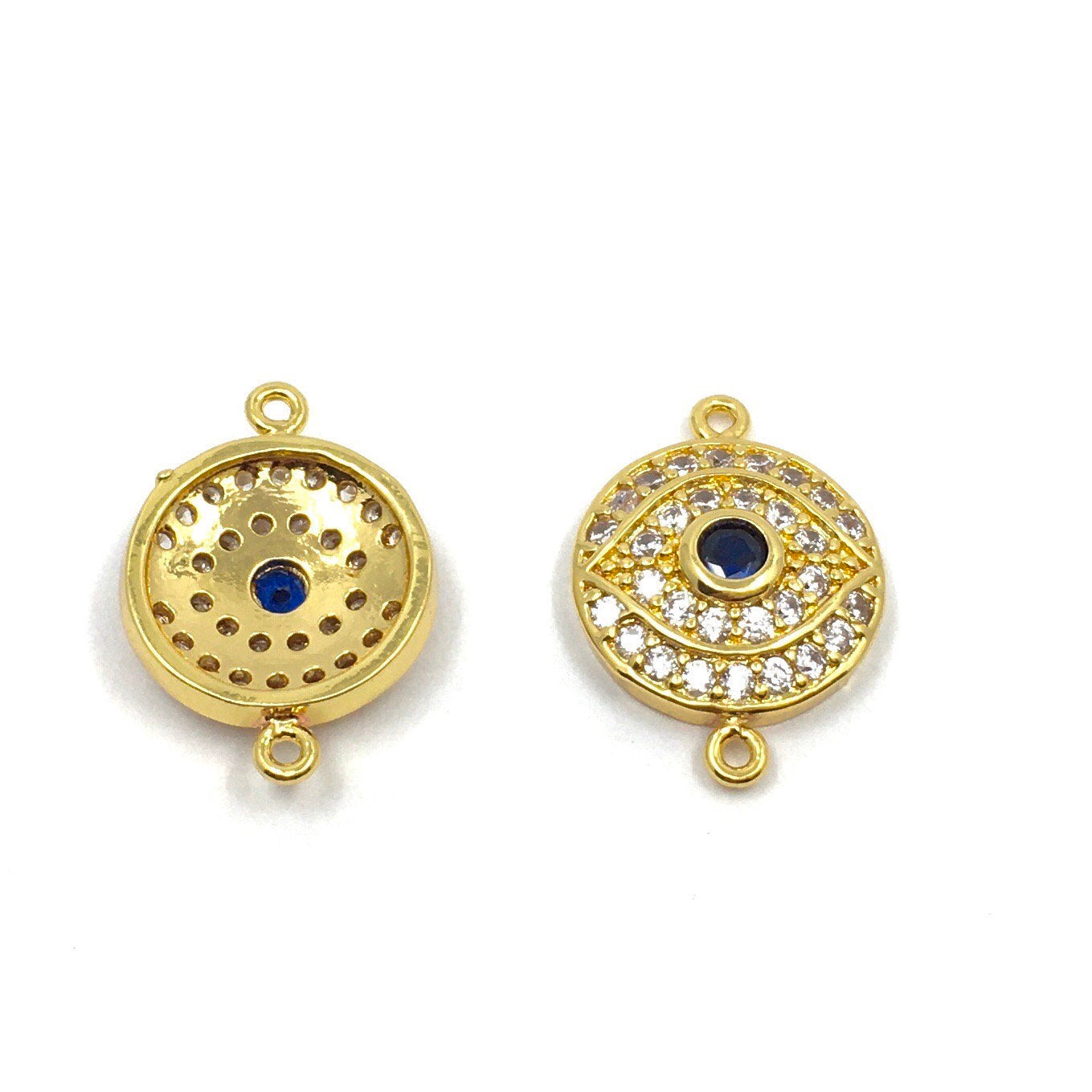 Rhodium & Gold Evil Eye Connectors | Bellaire Wholesale