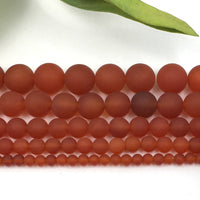 Frosted Orange Matte Agate Beads | Bellaire Wholesale