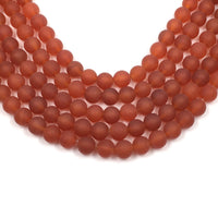 Frosted Orange Matte Agate Beads | Bellaire Wholesale