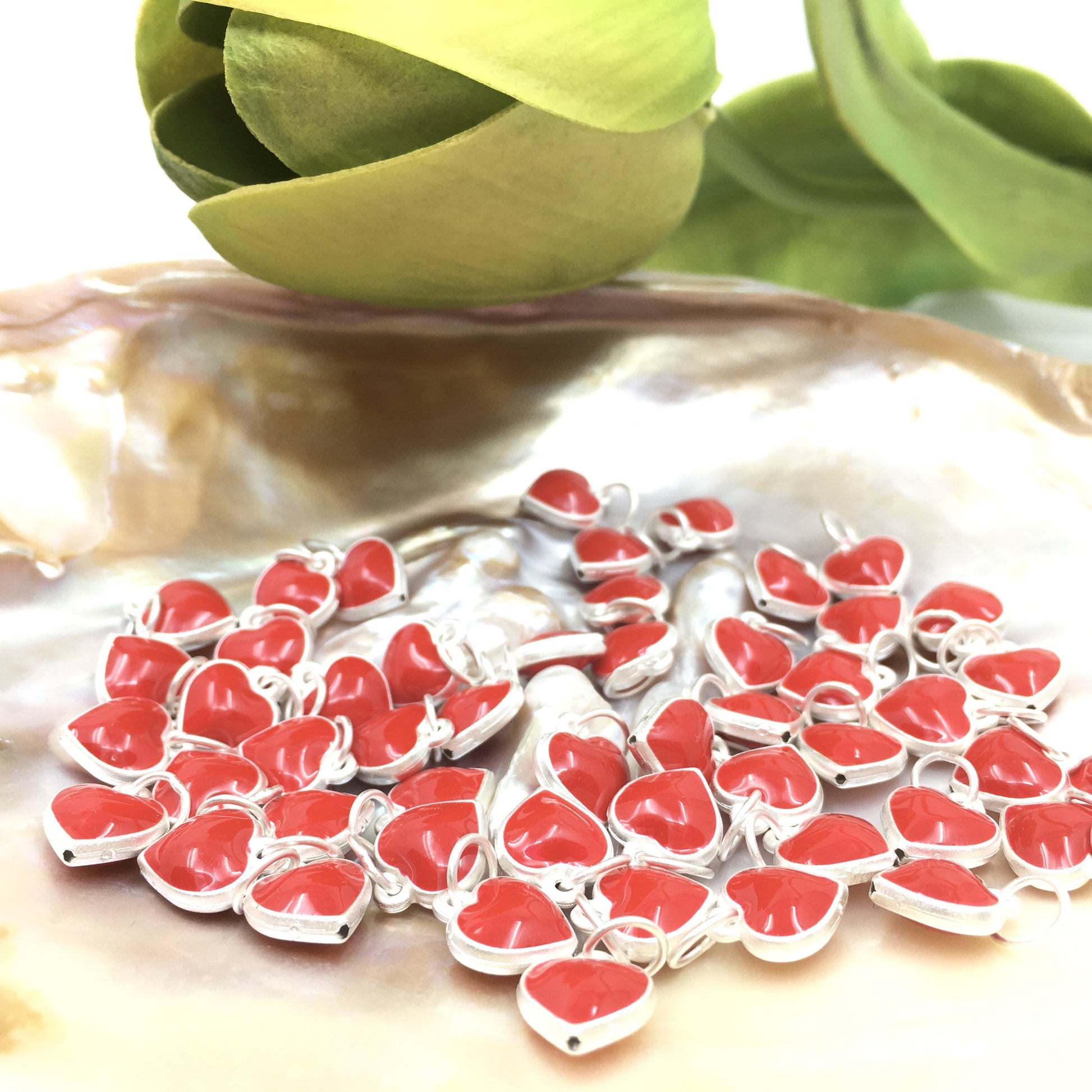 Heart Red Sterling Silver Charm | Bellaire Wholesale