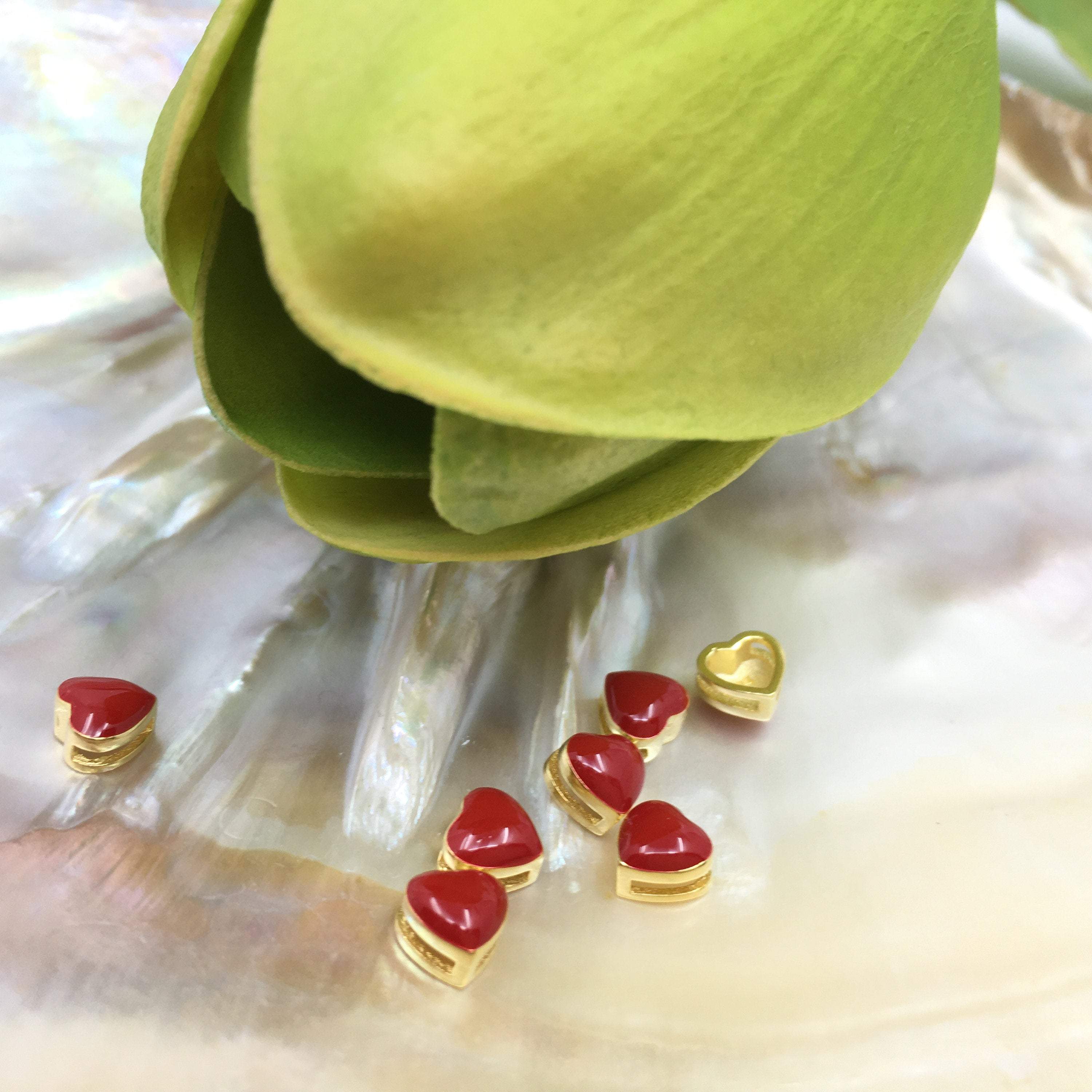 Heart Red Sterling Silver Bead | Bellaire Wholesale